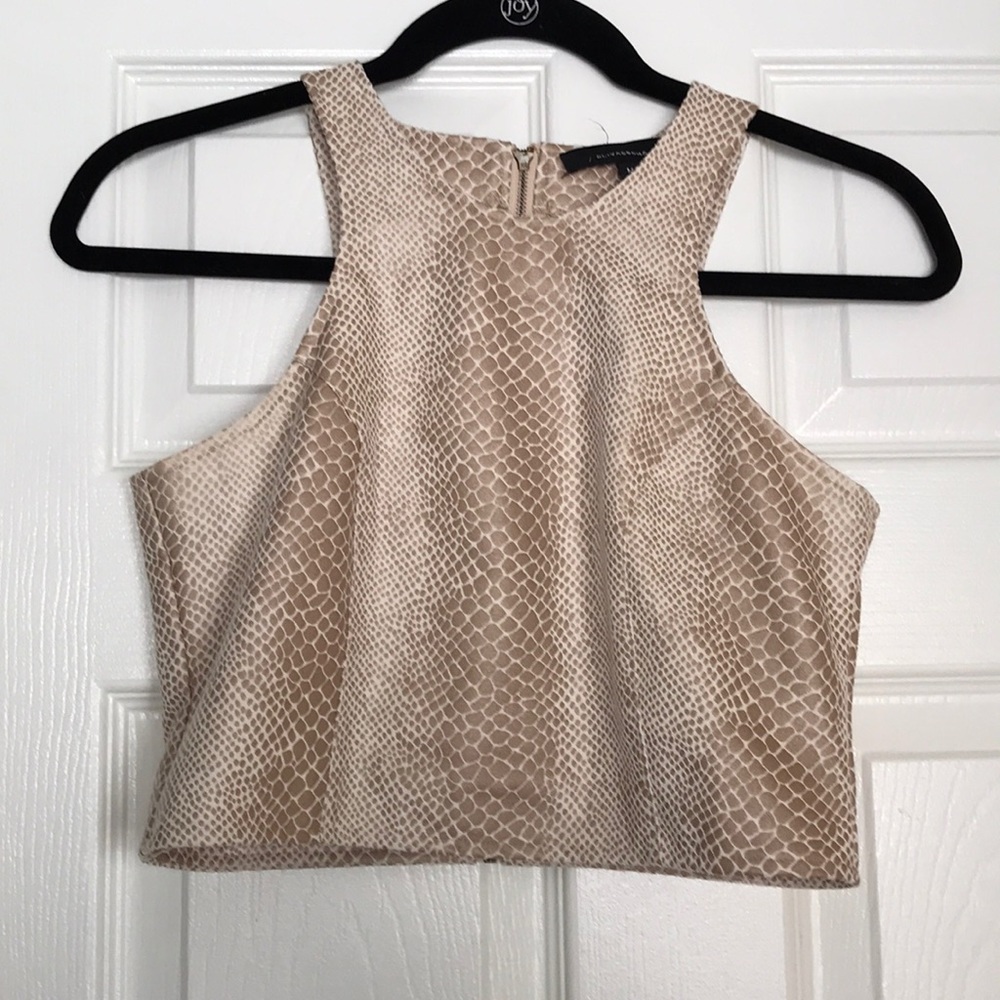 Snakeskin Print Crop Top